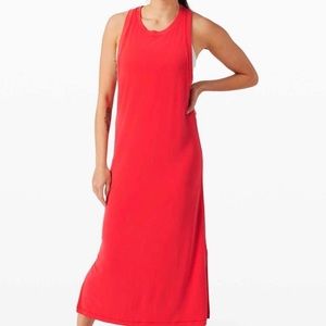 Lululemon ease of it all red maxi dress size 2